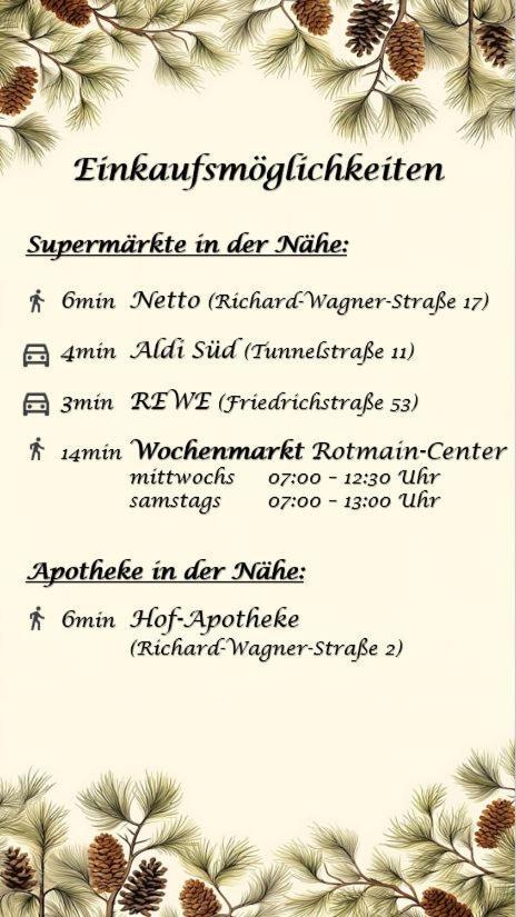 2-Zimmer Themen-Apartment Im Zentrum, Naehe Oper Bayreuth Dış mekan fotoğraf